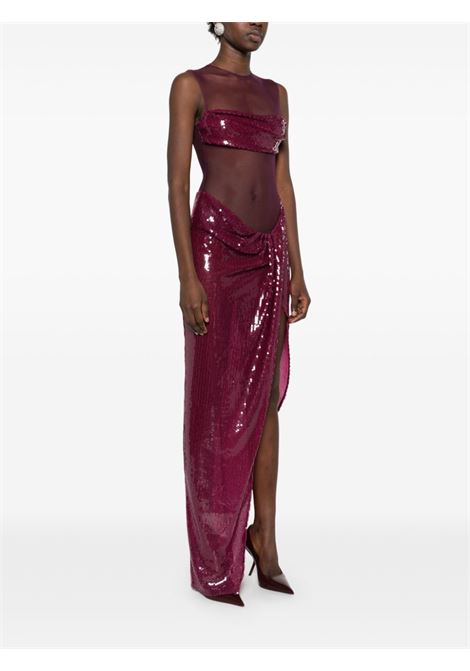 Purple sequin-embellished maxi dress Alex perry - women ALEX PERRY | D1428PLM